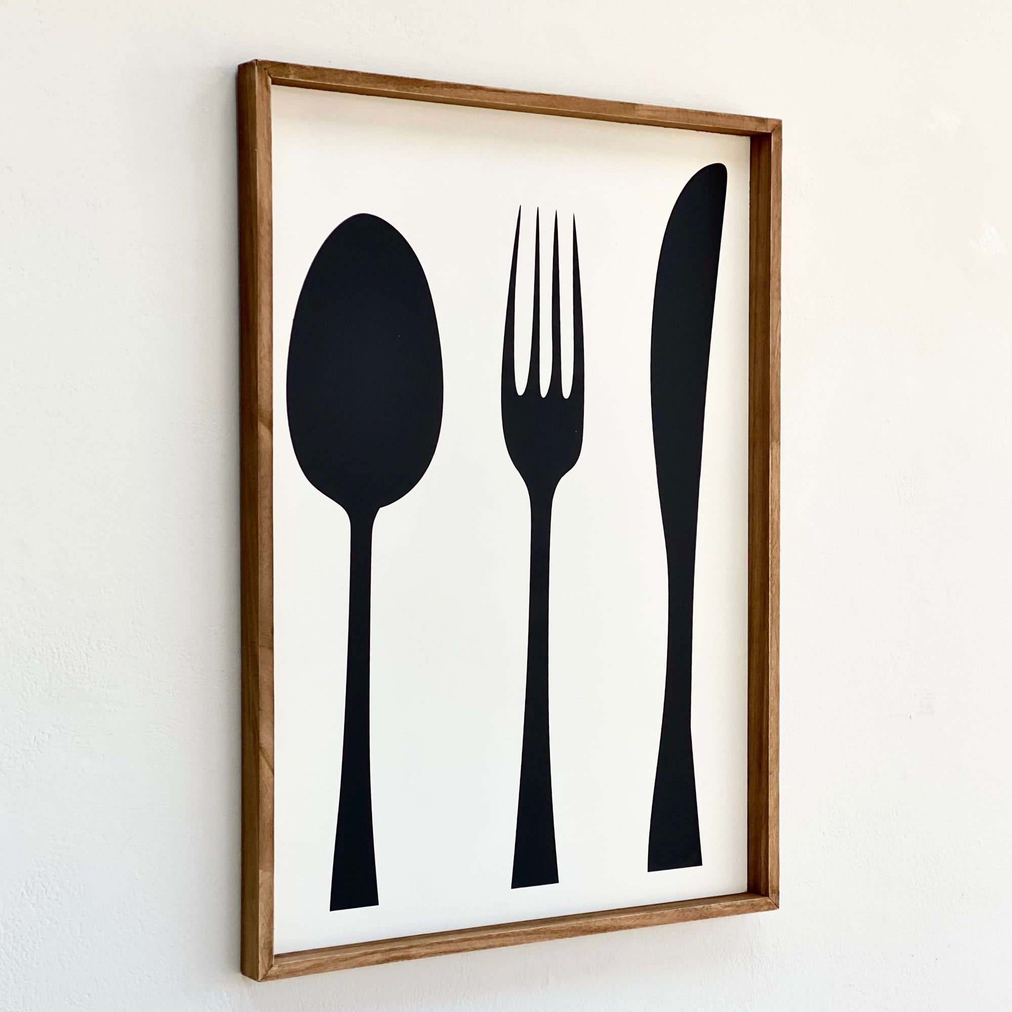 Knife Fork and Spoon Wooden Wall Art
