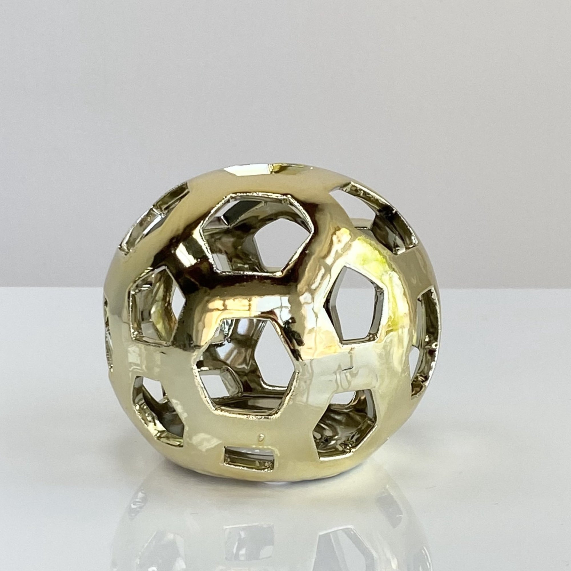 Ceramic Abstract Poly Gold Ball
