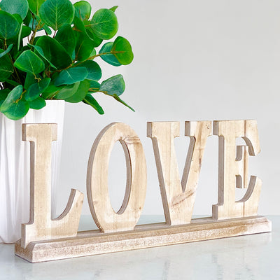 Table Top Wood "Love"