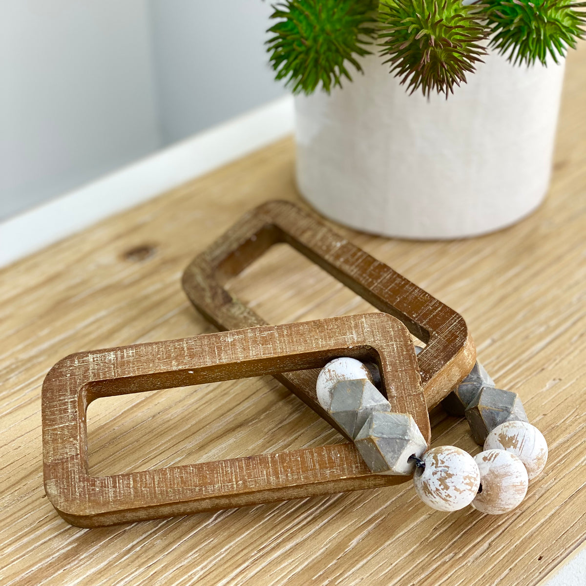 Wooden Link and Beads Decor
