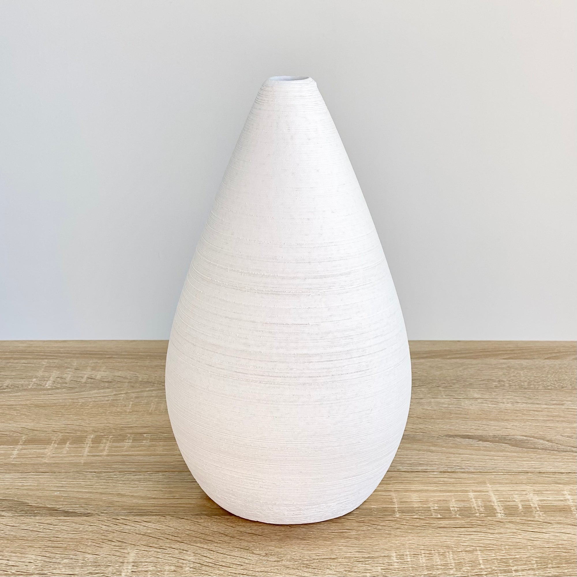 Ceramic Drop Design White Vase