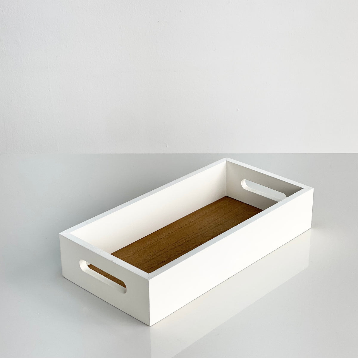 Rectangle Wooden White Tray