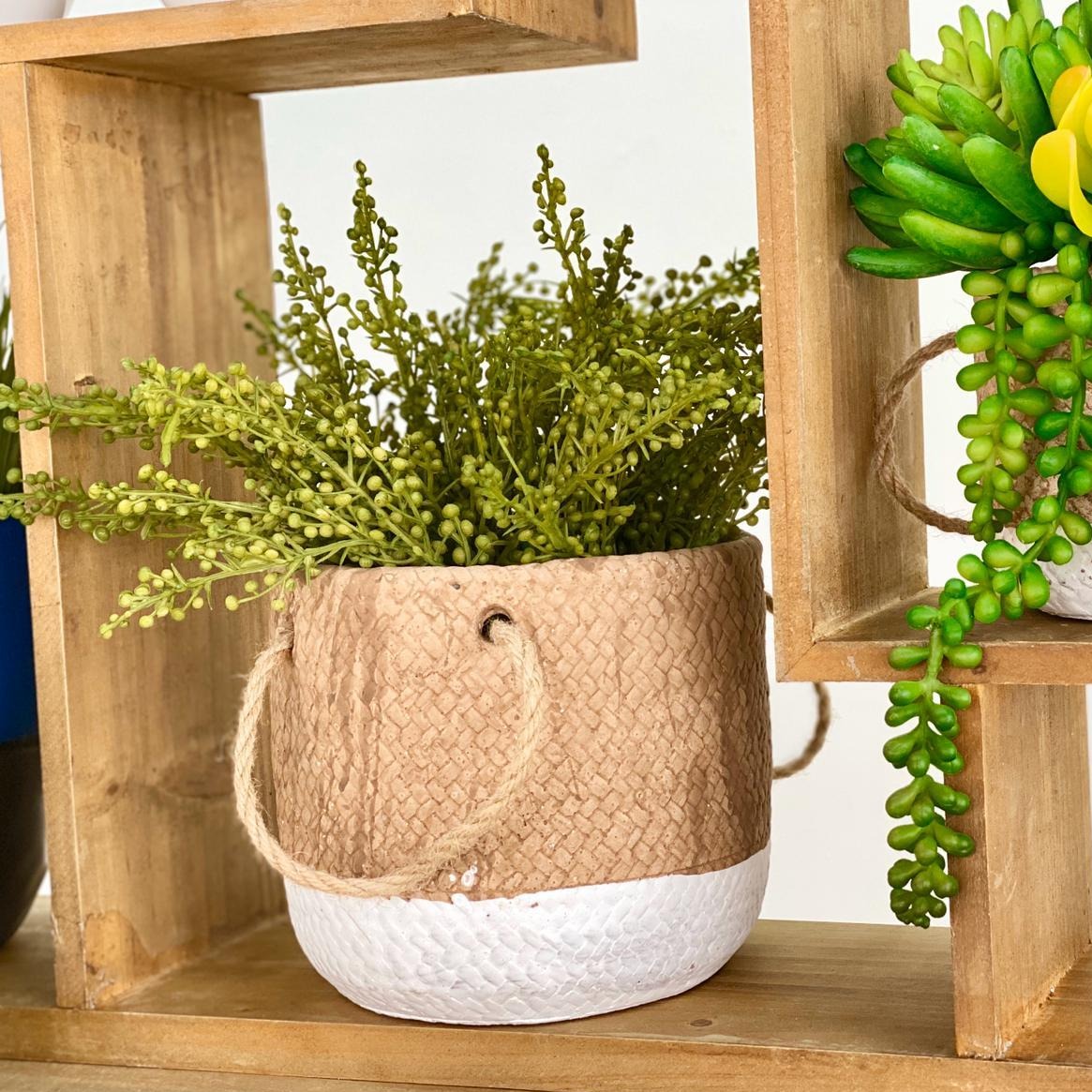 Green Faux Sedum Leafy Plant