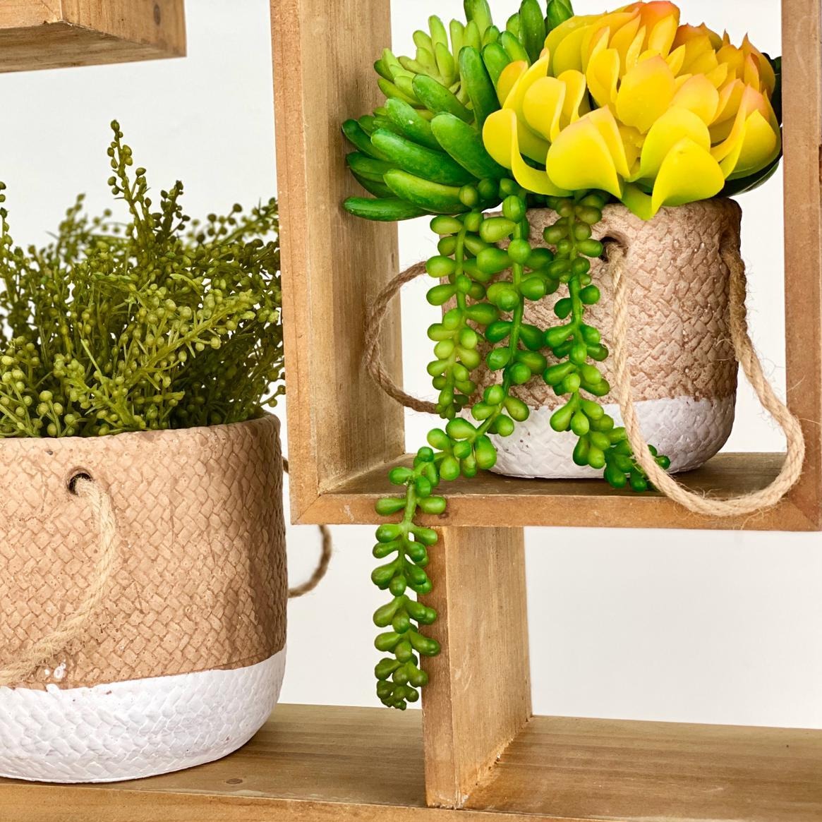 Yellow Succulent Latex Leaf Synthetic