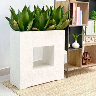 Fiber Clay Terrazzo Geo Planter