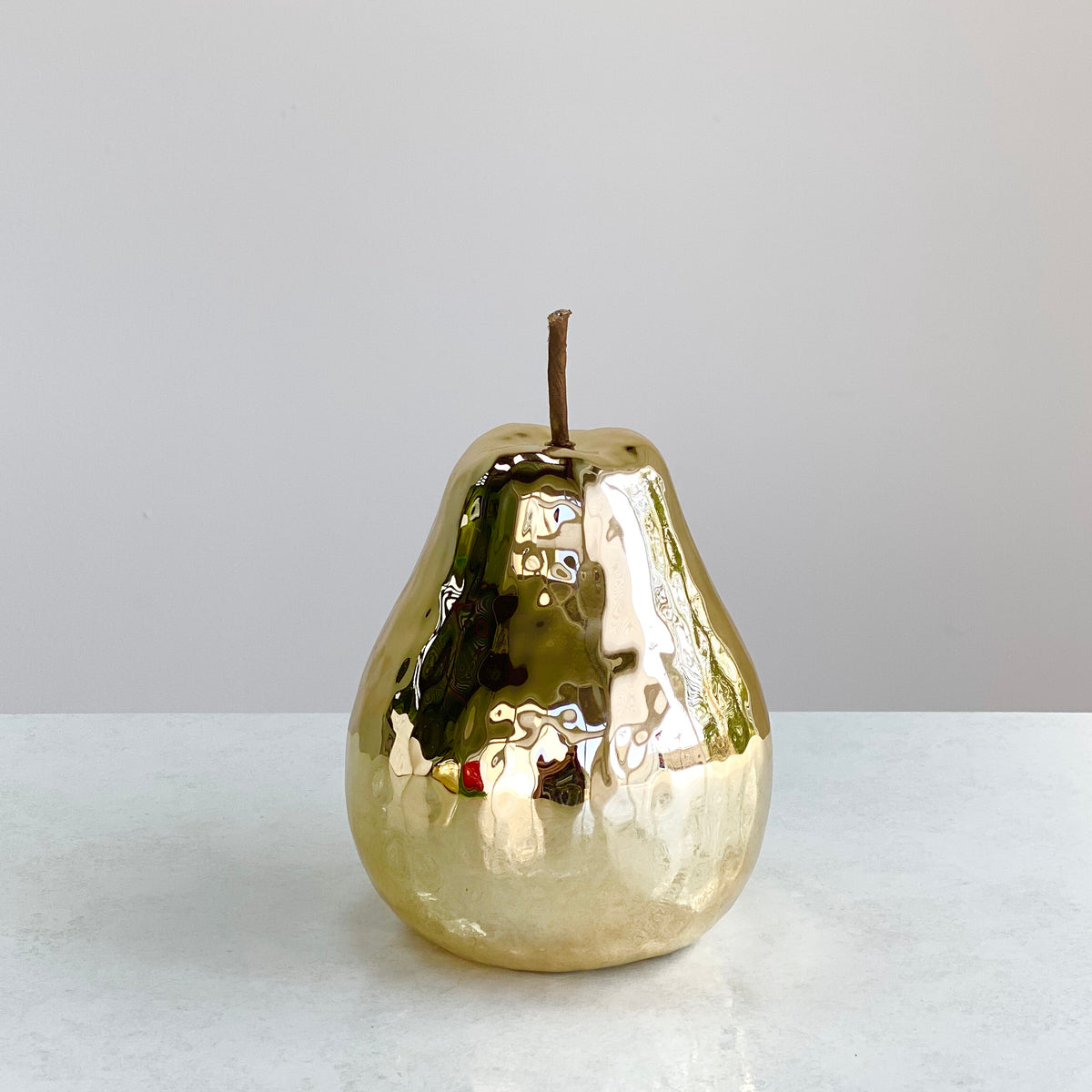 Ceramic Polished Gold Pear