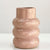 Ribbed Round Ceramic Blush Pink Vase