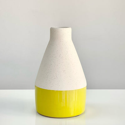 Lime Bottom Ceramic Bud Vase