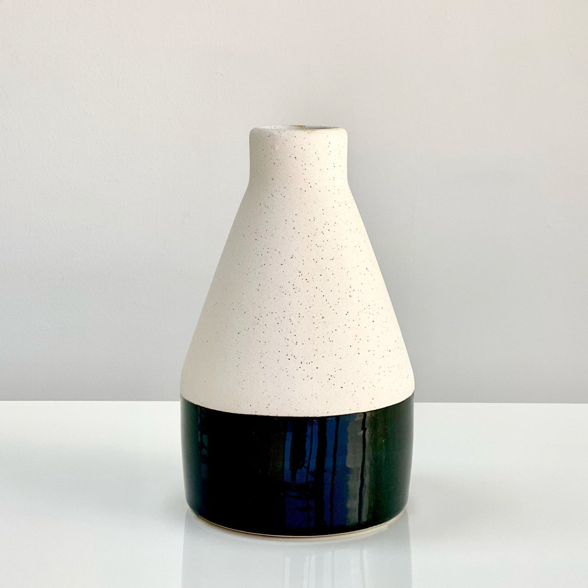 Black Bottom Ceramic Bud Vase