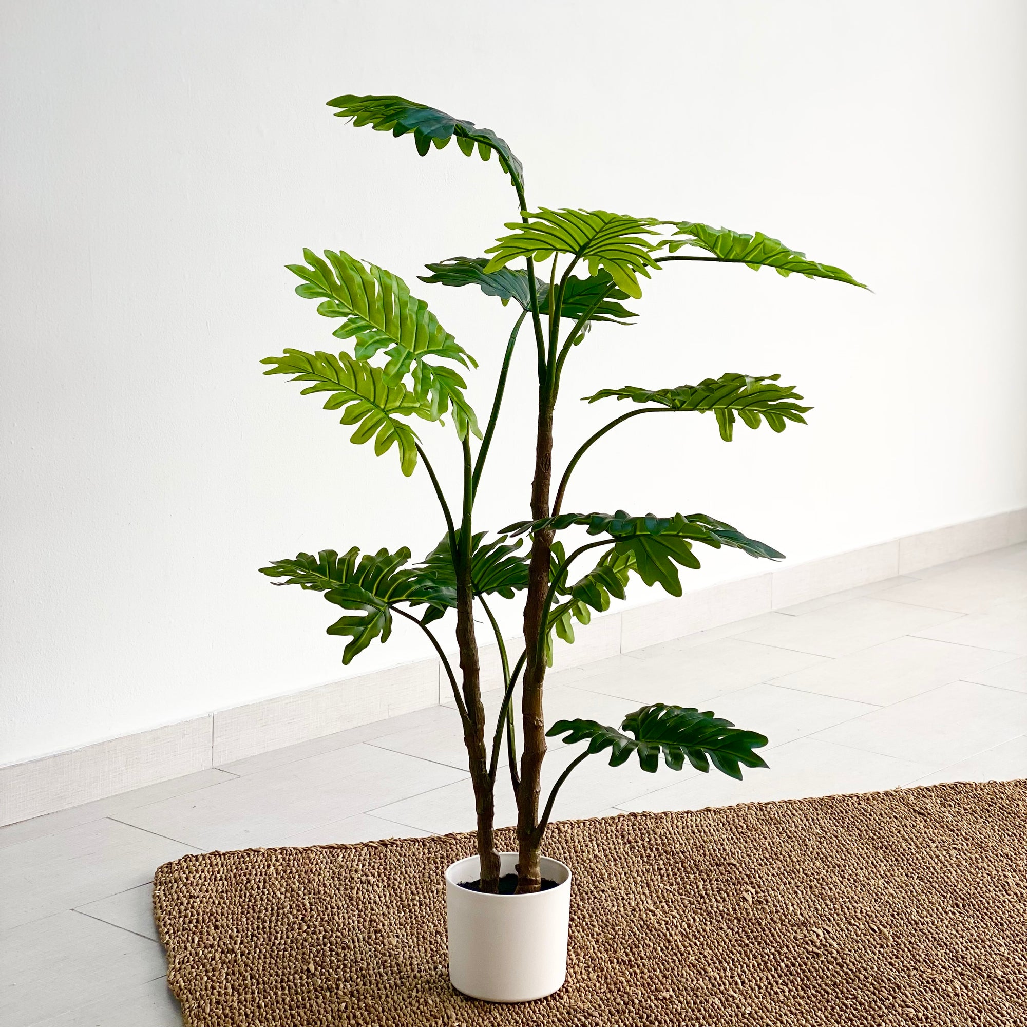 Philodendron Potted Faux Tree 58"