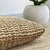Sea Grass and Coconut White Natural Two Sides Capsule Pouf