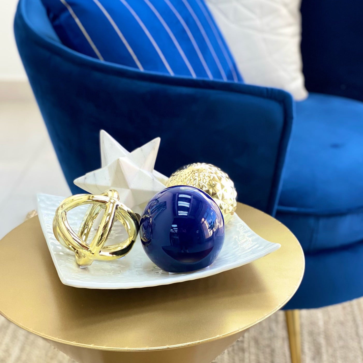 Hammered Square White Plate