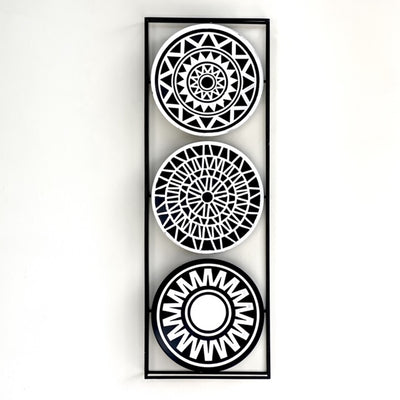 Maya Black and White Metal Wall Art