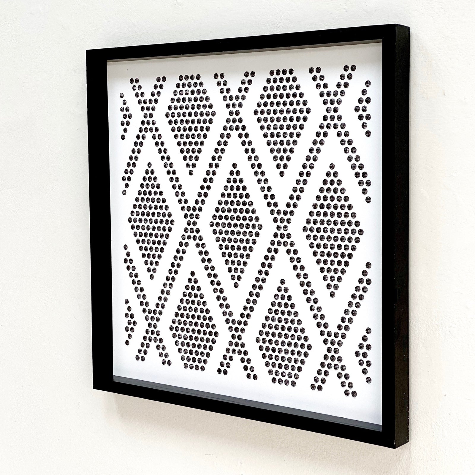 Perforated Diamond Metal Wall Art