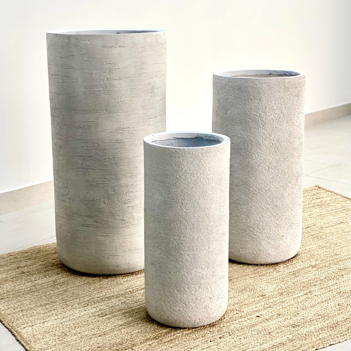 Crocus Large Fiber Clay Cylinder Planter