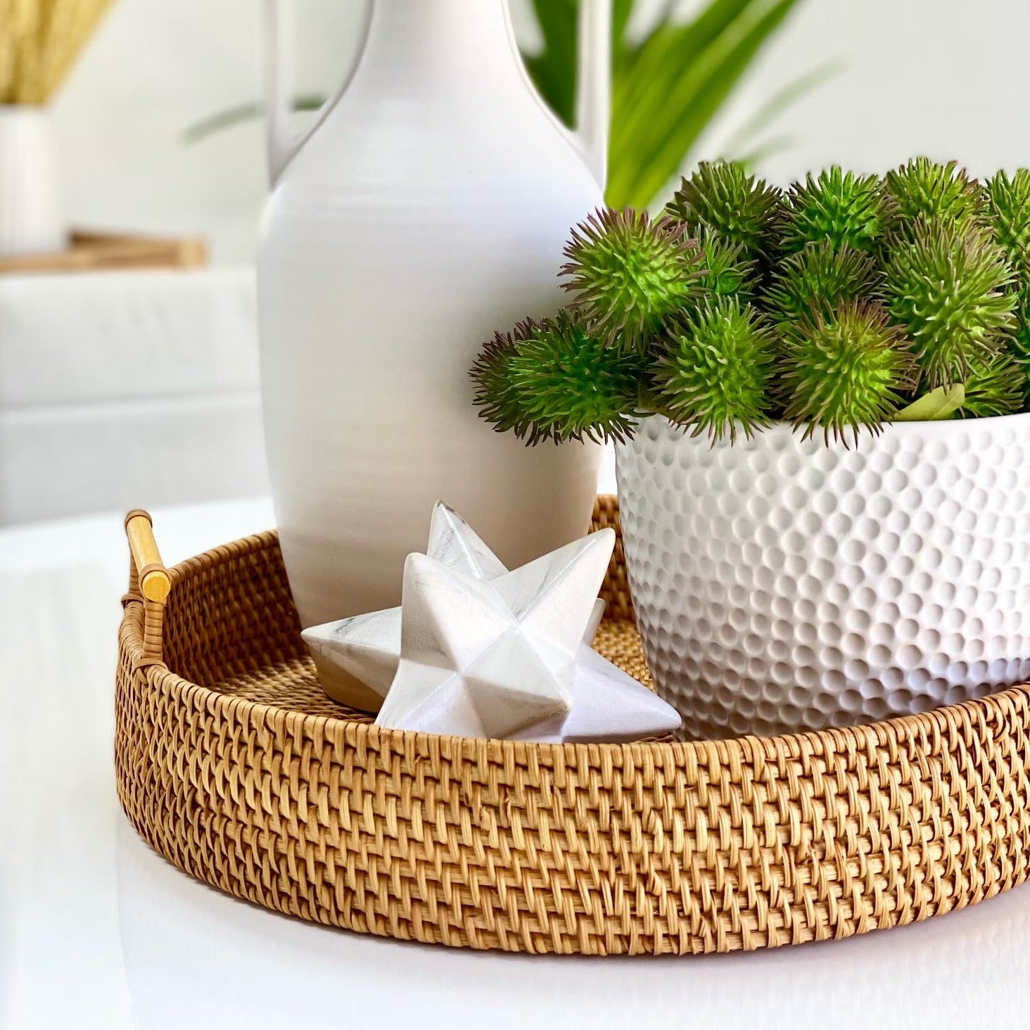 Rattan Round Handmade Tray