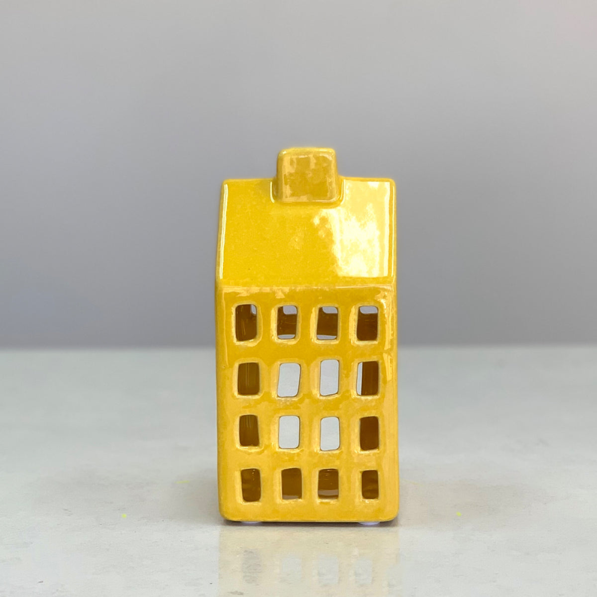 Little House Delicate Yellow Ceramic Decor