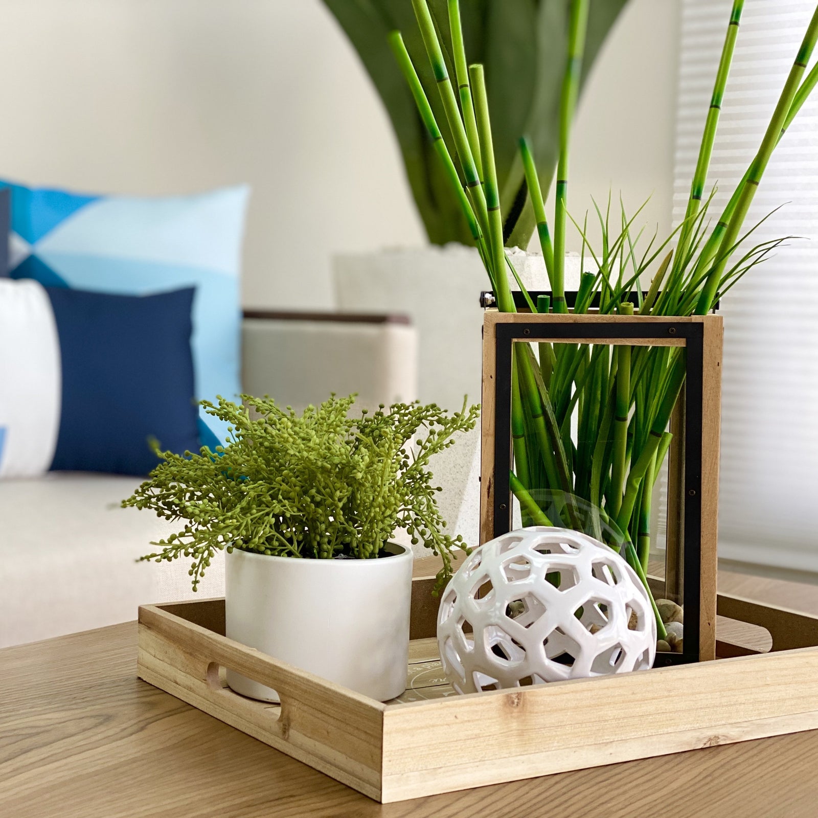 Synthetic Large Bamboo Green Sticks