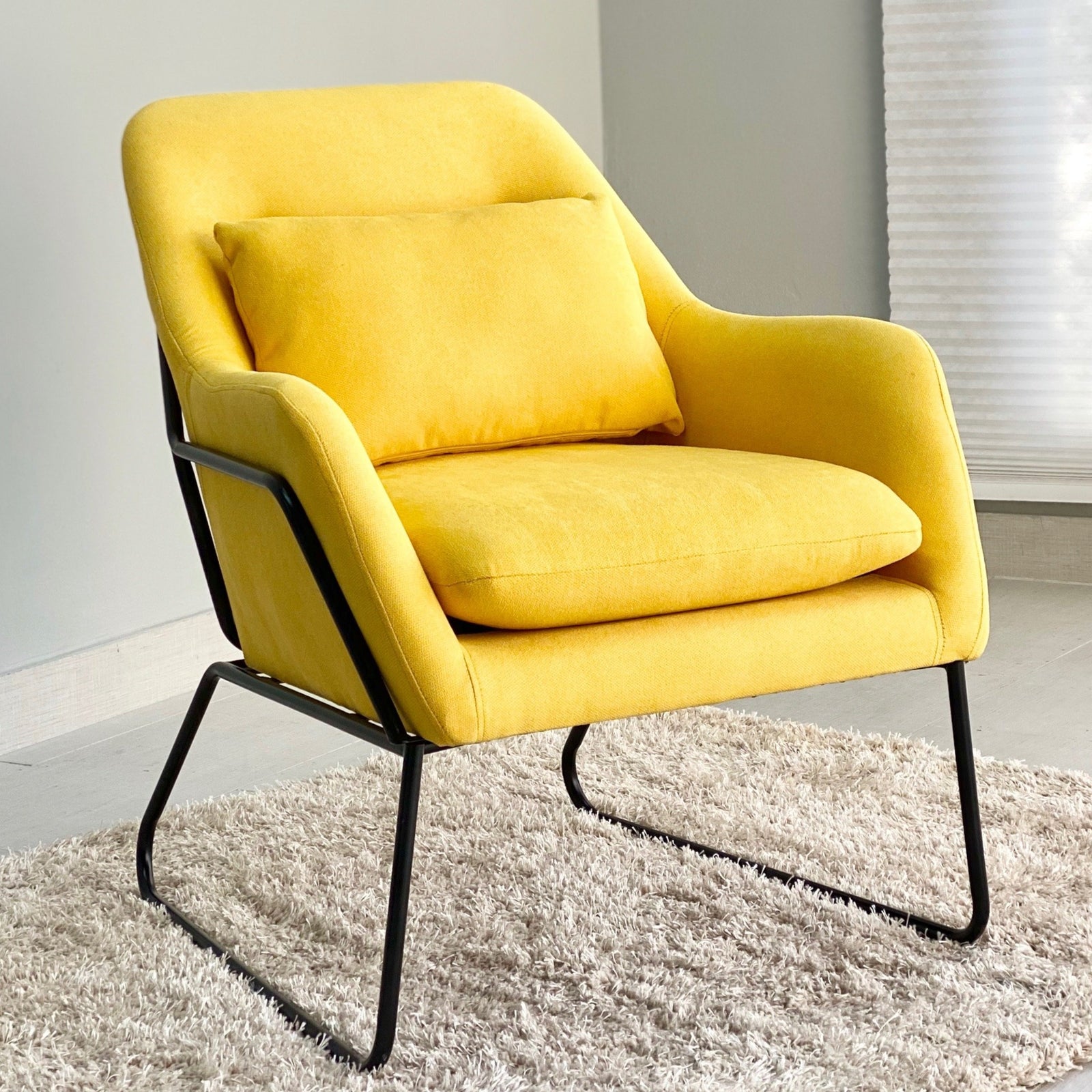 Modern yellow accent chair hot sale