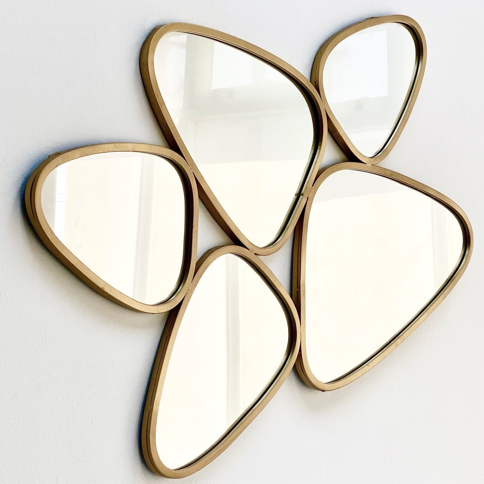 Islands Gold Oval Mirror Wall Decor