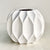 Ratio White Ceramic Patternned Round Vase