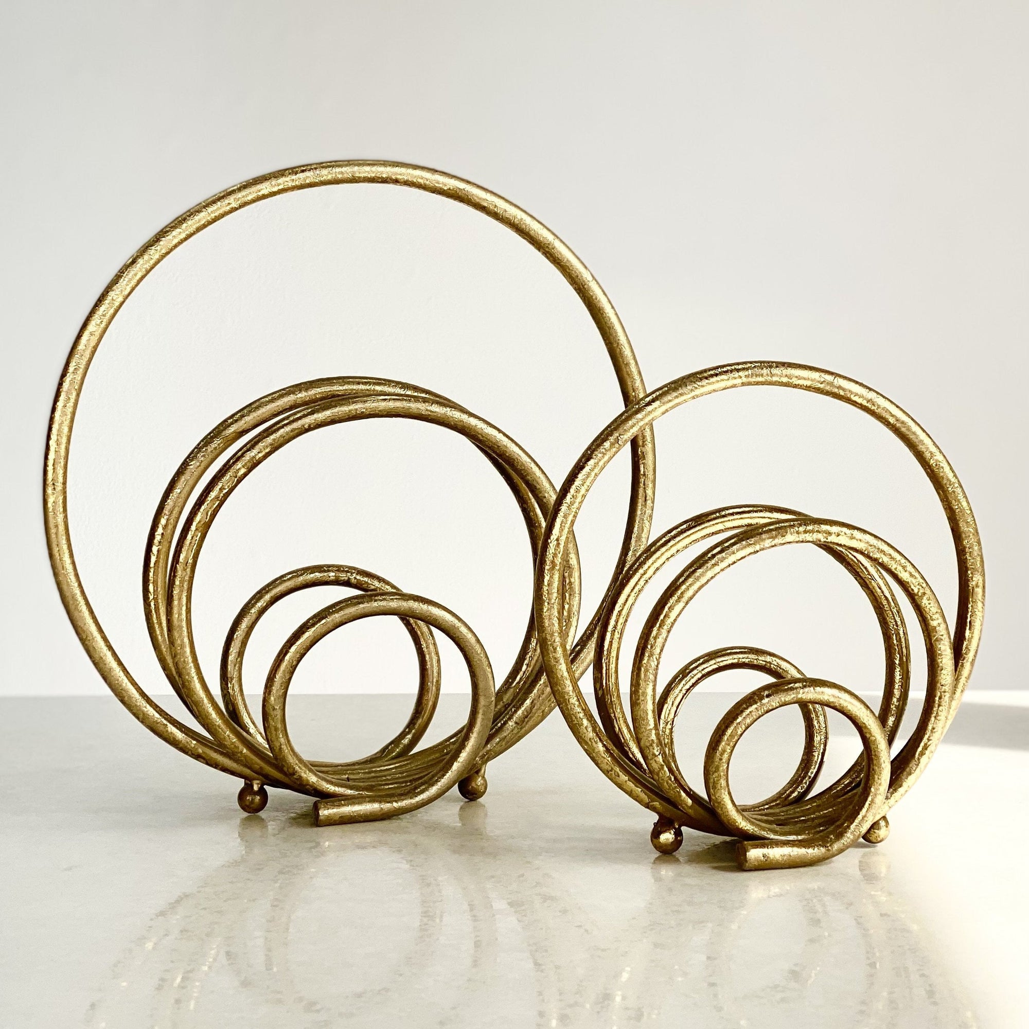 Swirl Gold Abstract Table Top Set