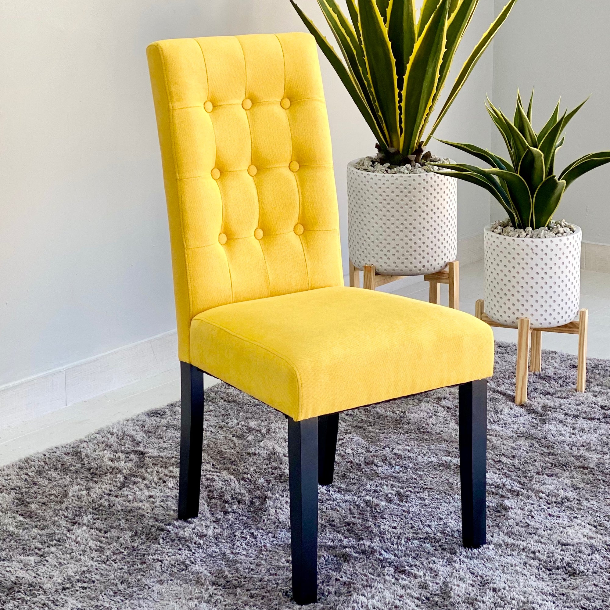 Aitor Yellow Black Legs Chair