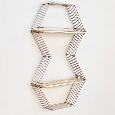 Double Hexagon Wall Shelf
