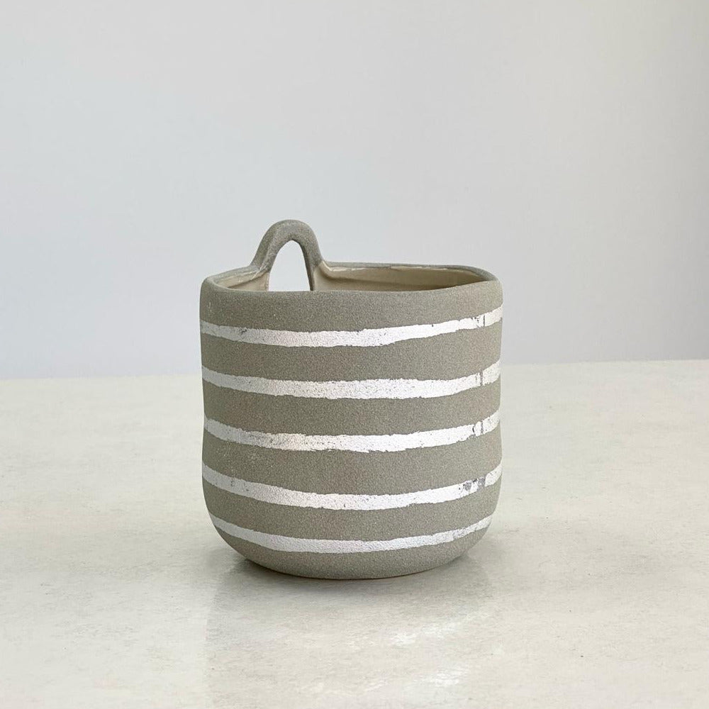 Ceramic Hang Silver Vase