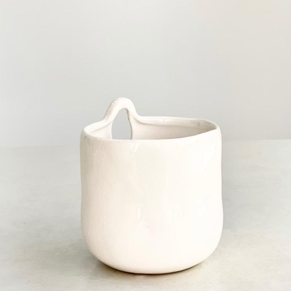 Ceramic Hang White Vase