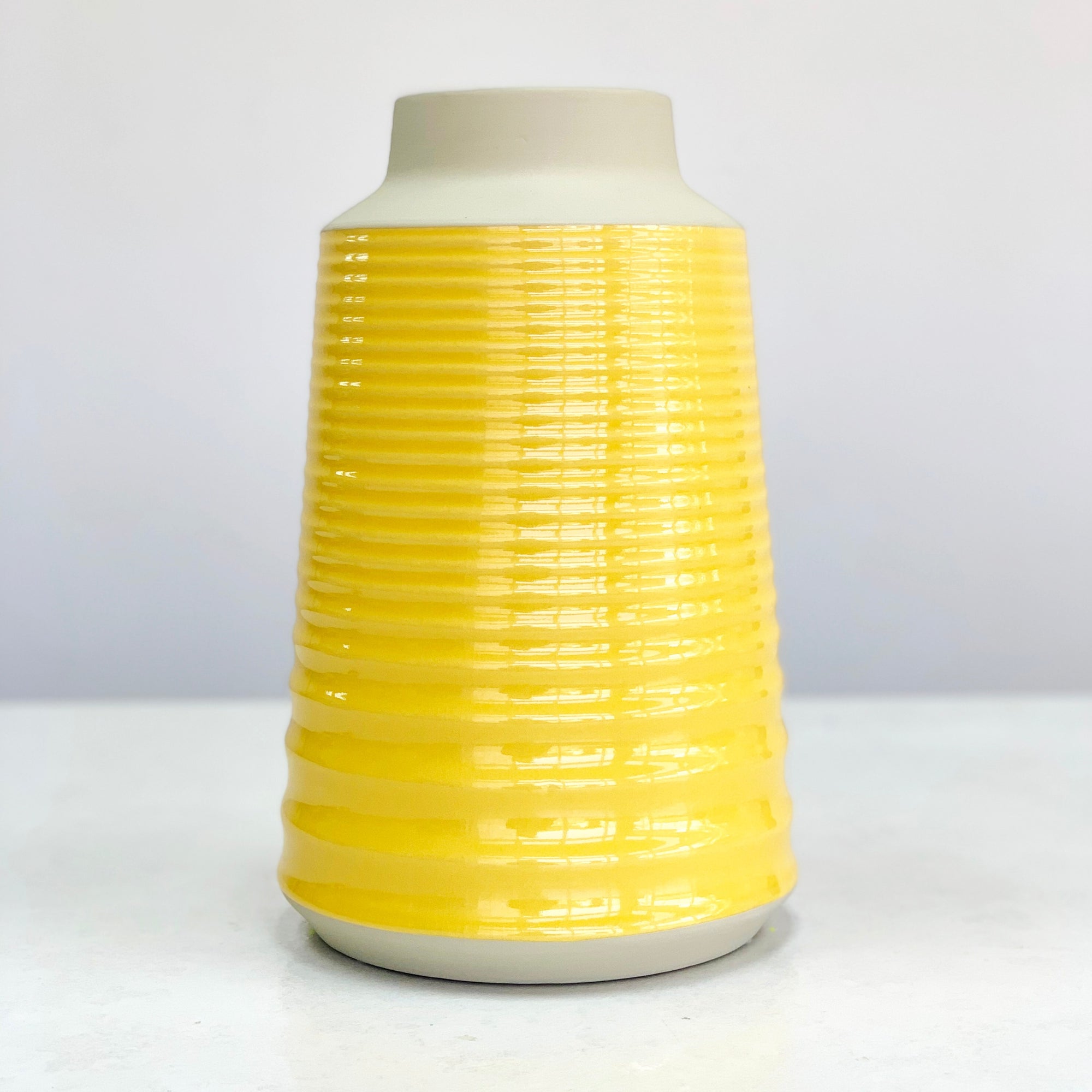 Giles Yellow Gloss Finish Vase