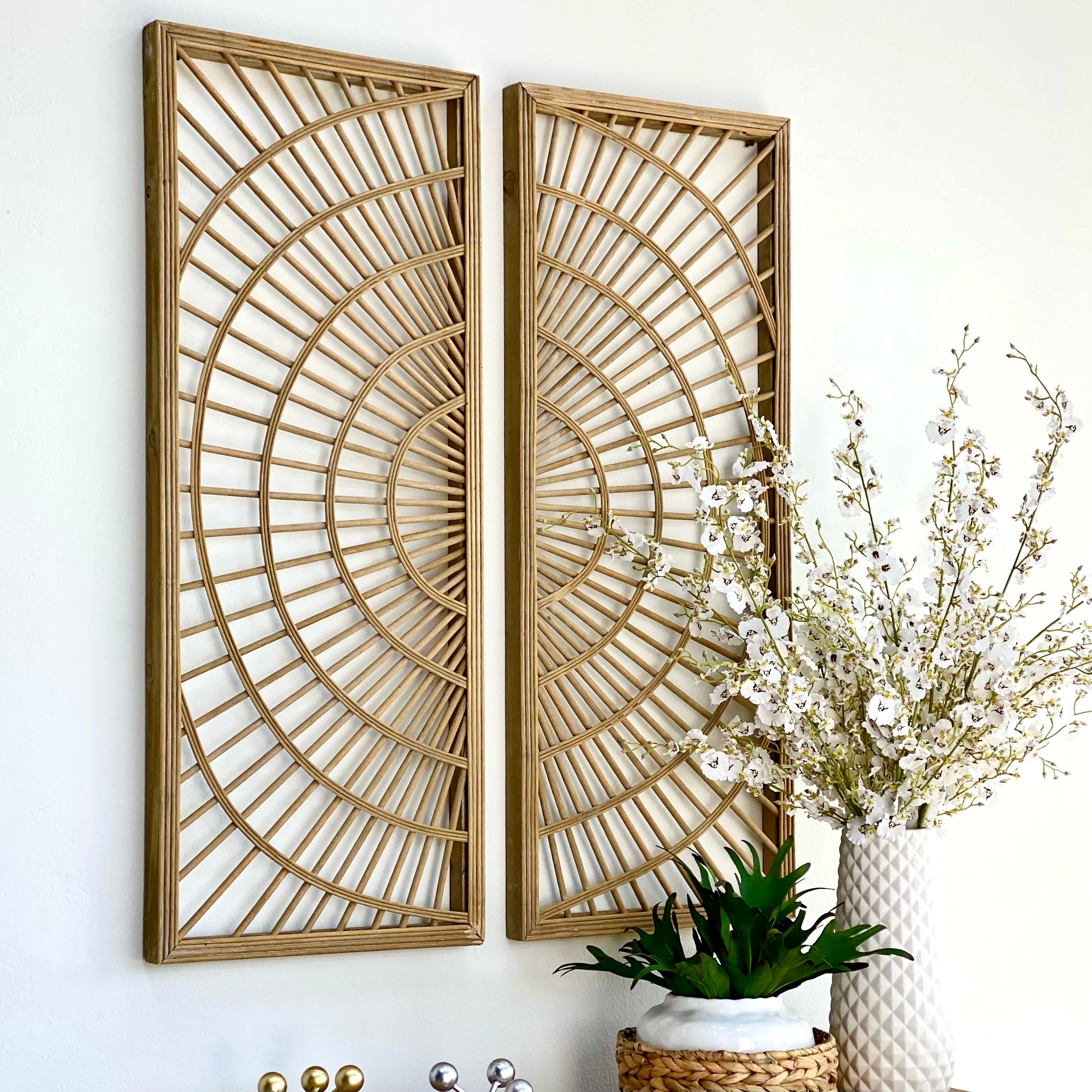 Rattan wall art sales