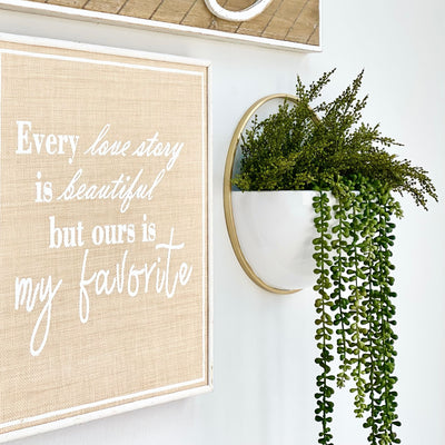 Round Silver Wall Planter