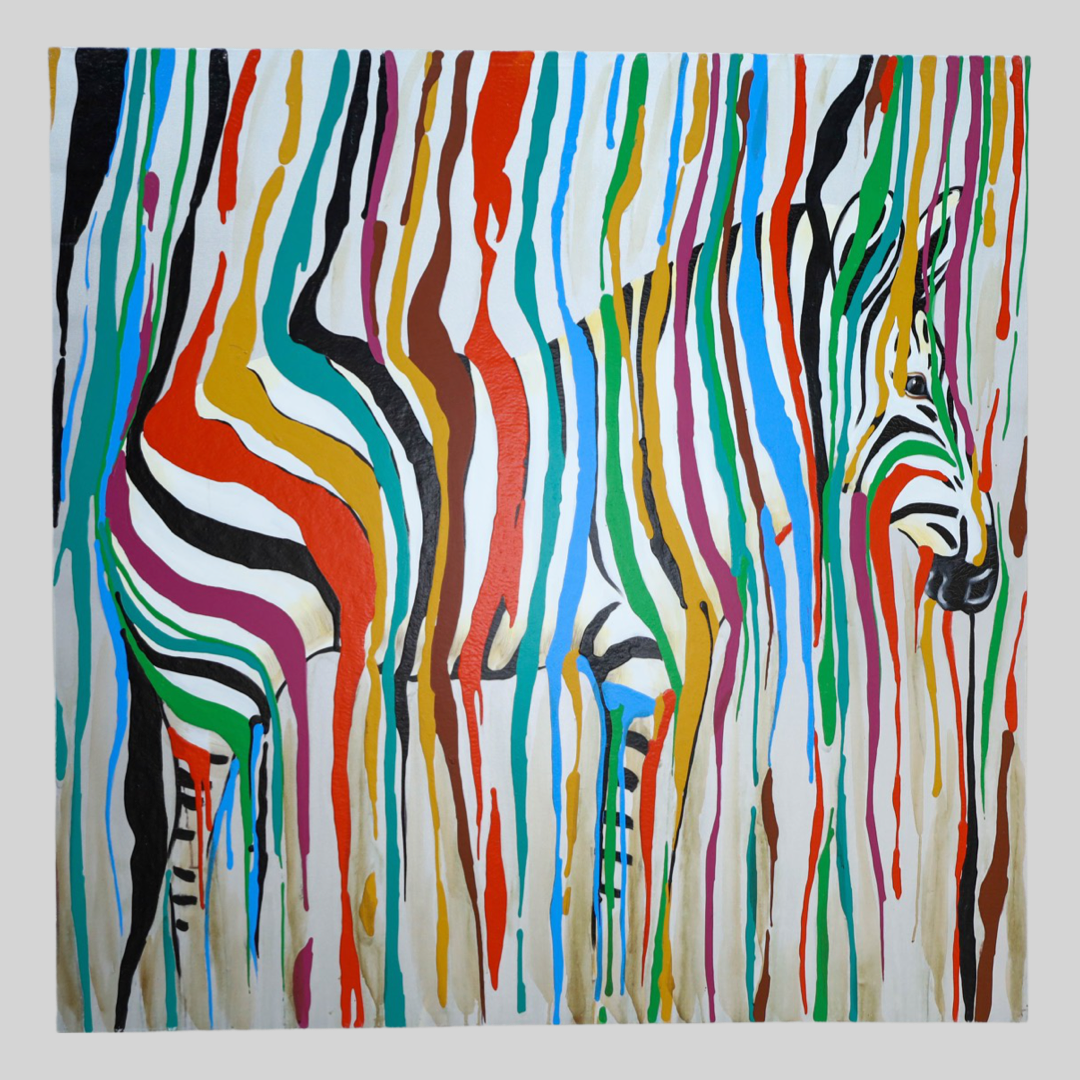 Zebra POP Oleo Canvas Art