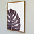 Framed Canvas Print Black Leaf