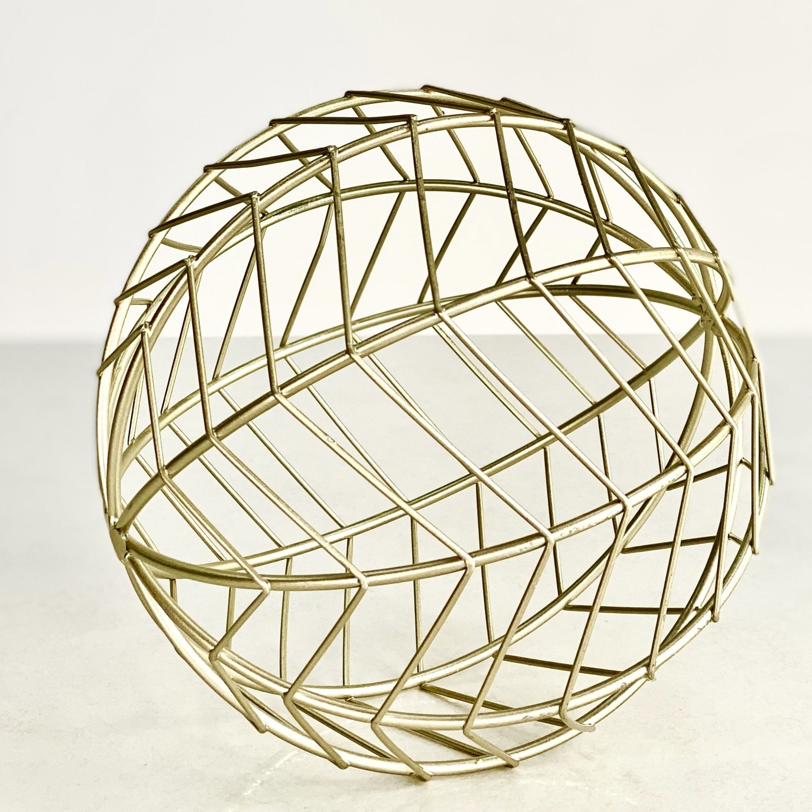 Dyson Gold Metal Round Orb Decor 9"