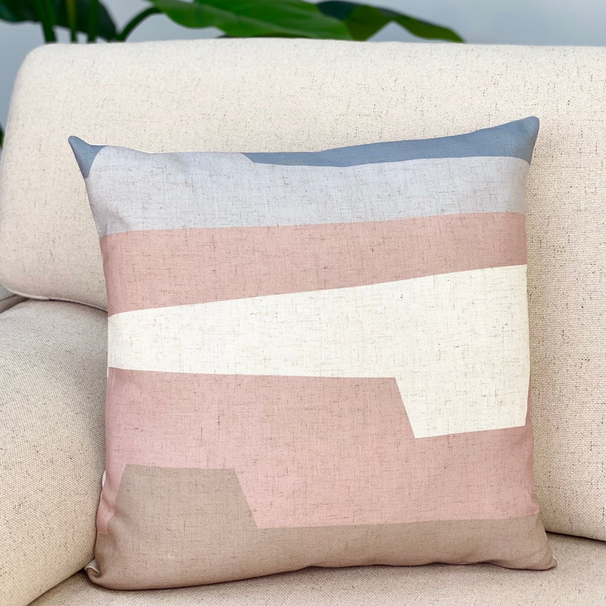 Levels Pink Abstract Printed Pillow