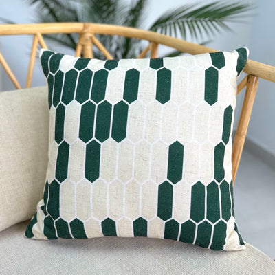 Long Hexagon Green Dots Pillows