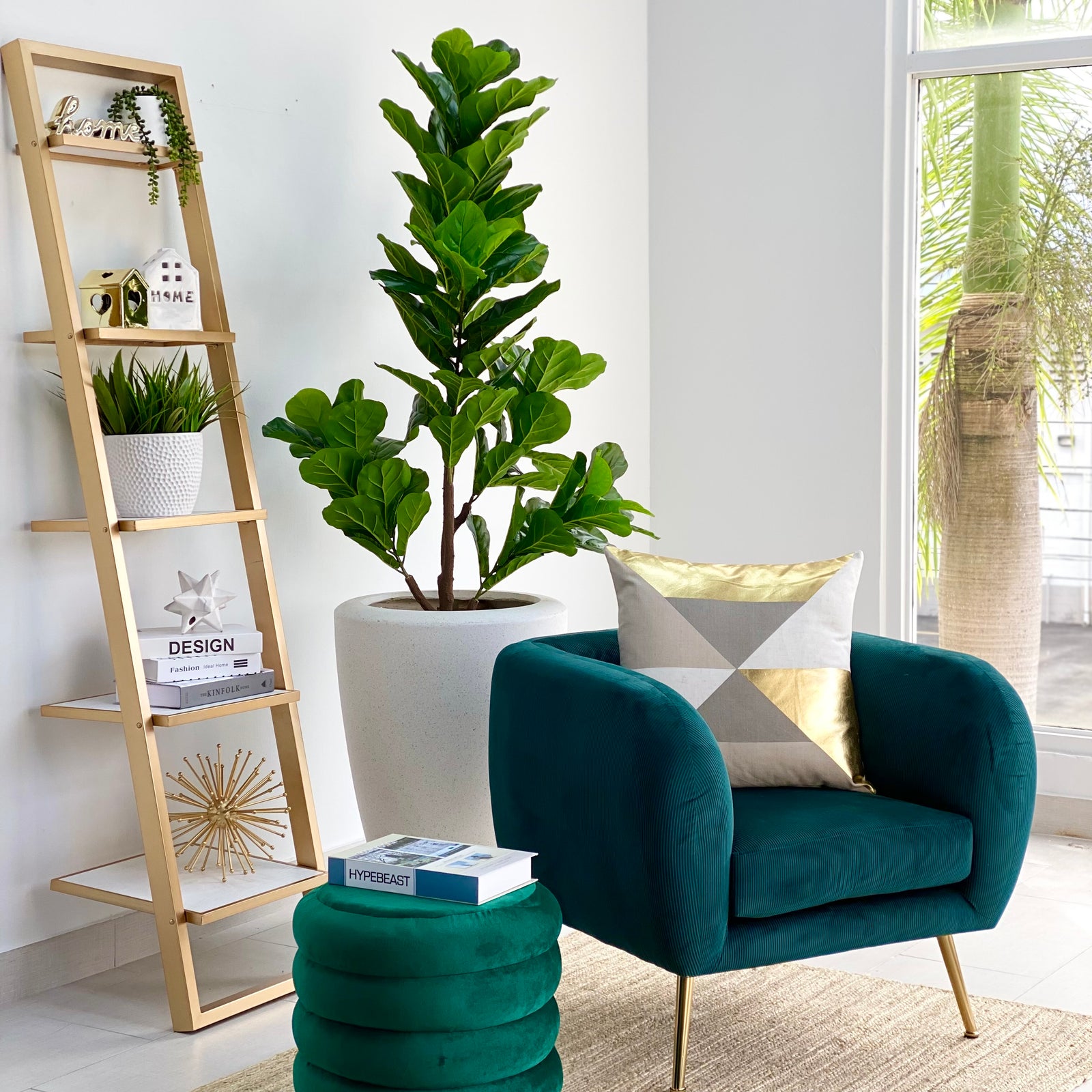 Real Touch Fiddleleaf Faux Almendro Tree