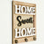 Home Sweet Home Rattan Key Holder Wall Art