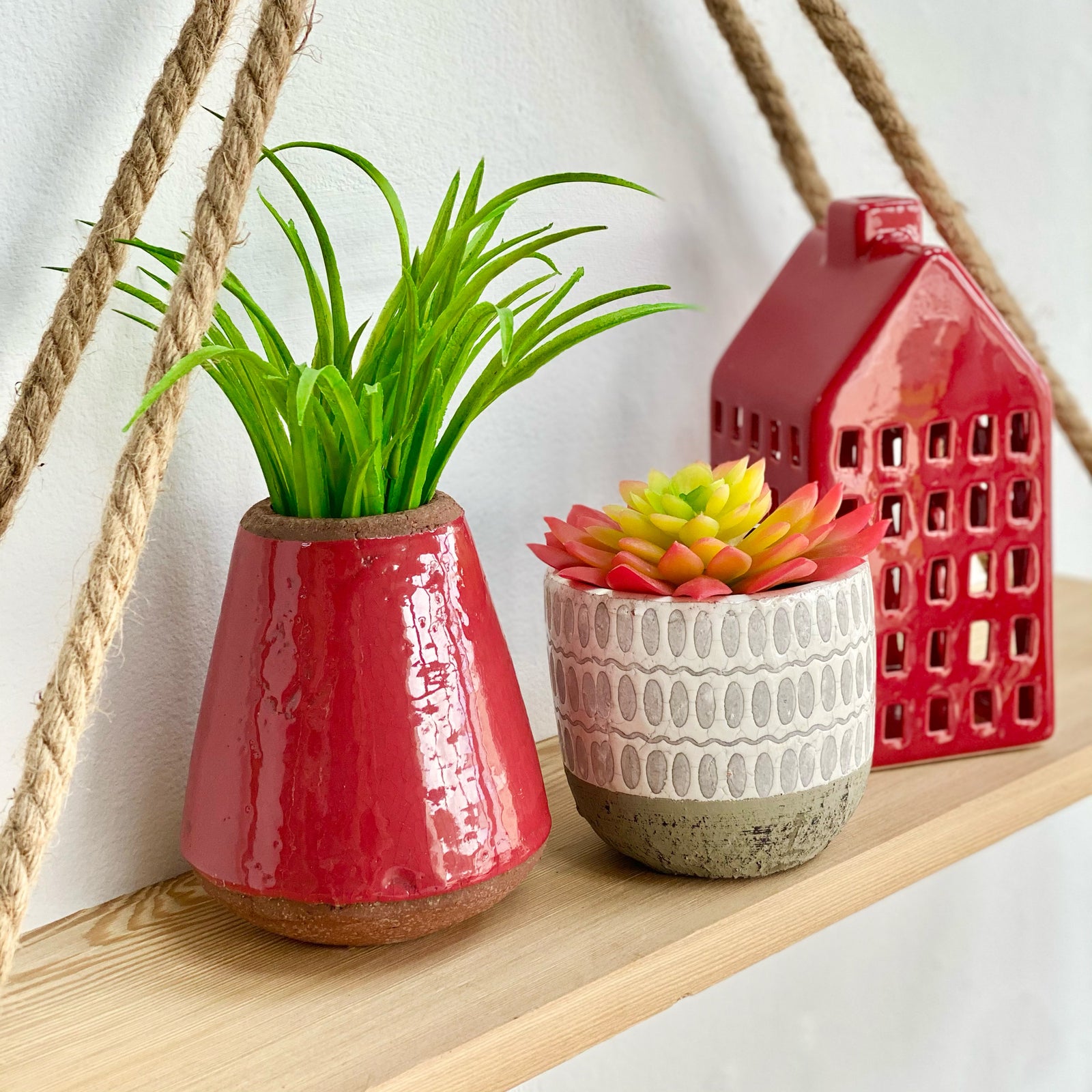 Volcano Ceramic Red Vase Small