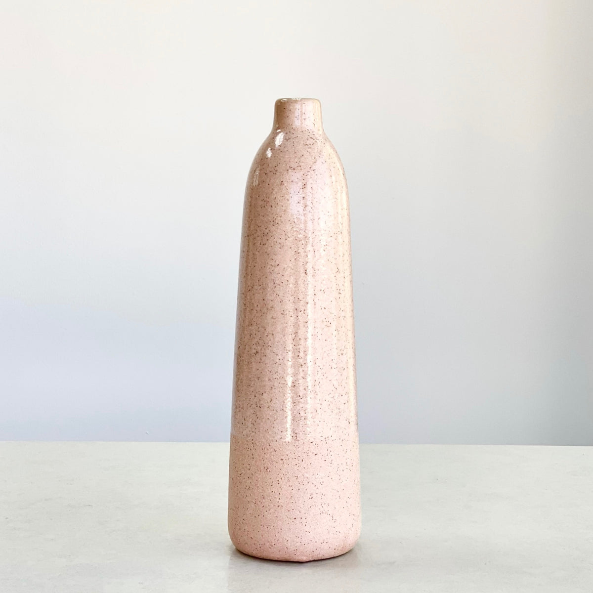 Ceramic Stucco Pink Bottle