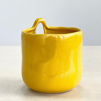 Ceramic Hang Yellow Vase