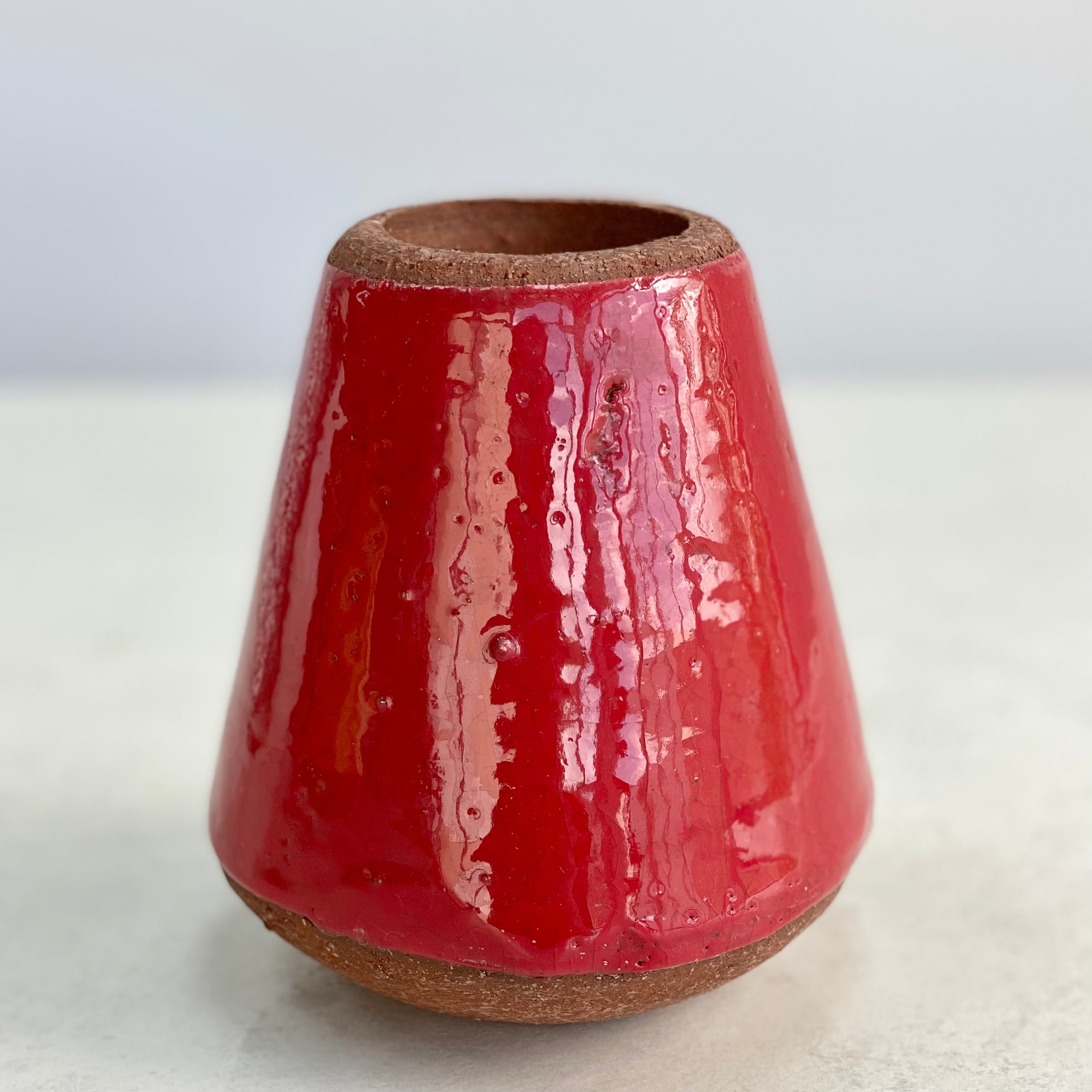 Volcano Ceramic Red Vase Small
