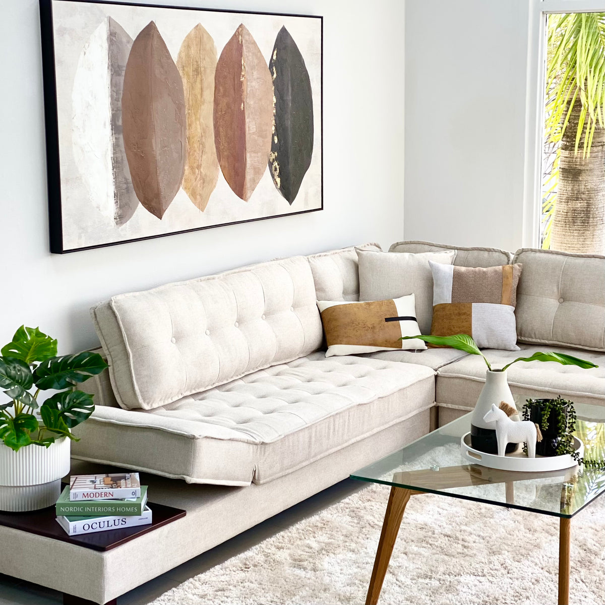 Vivid Ivory Corner Sofa