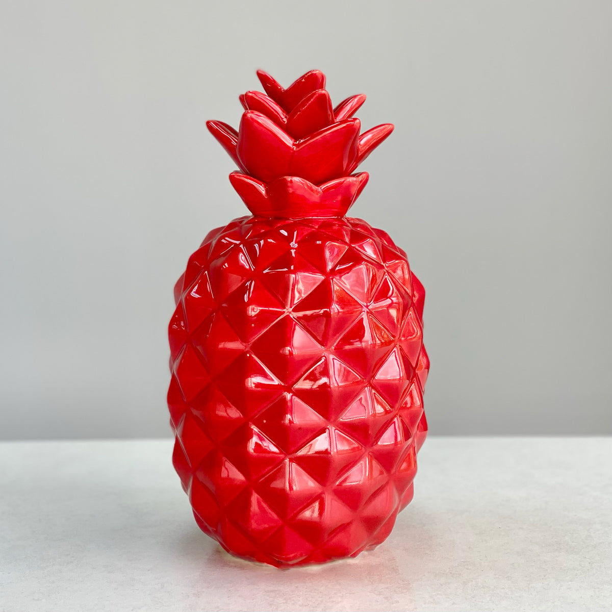 Red Ceramic Pineapple
