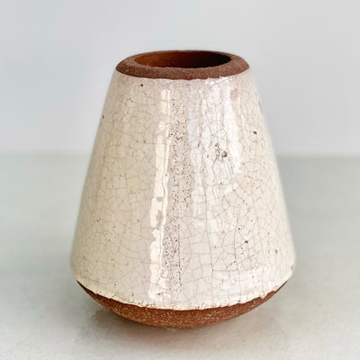 Volcano Ceramic Bone White Vase Large