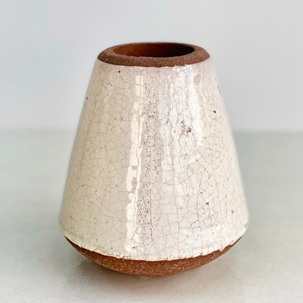 Volcano Ceramic Bone White Vase Large - Decora Home