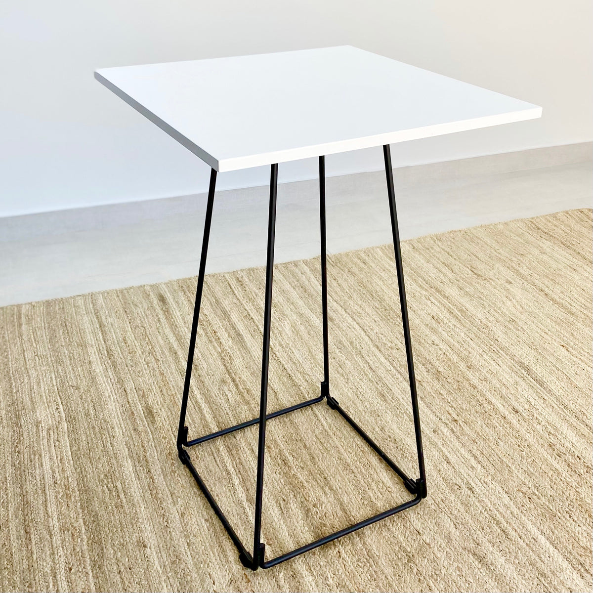 Adalis White Lacquer Top Bar Table