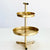 Metal Round Double Layer Golden Stand